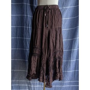 Shirin Boho detailed flow skirt